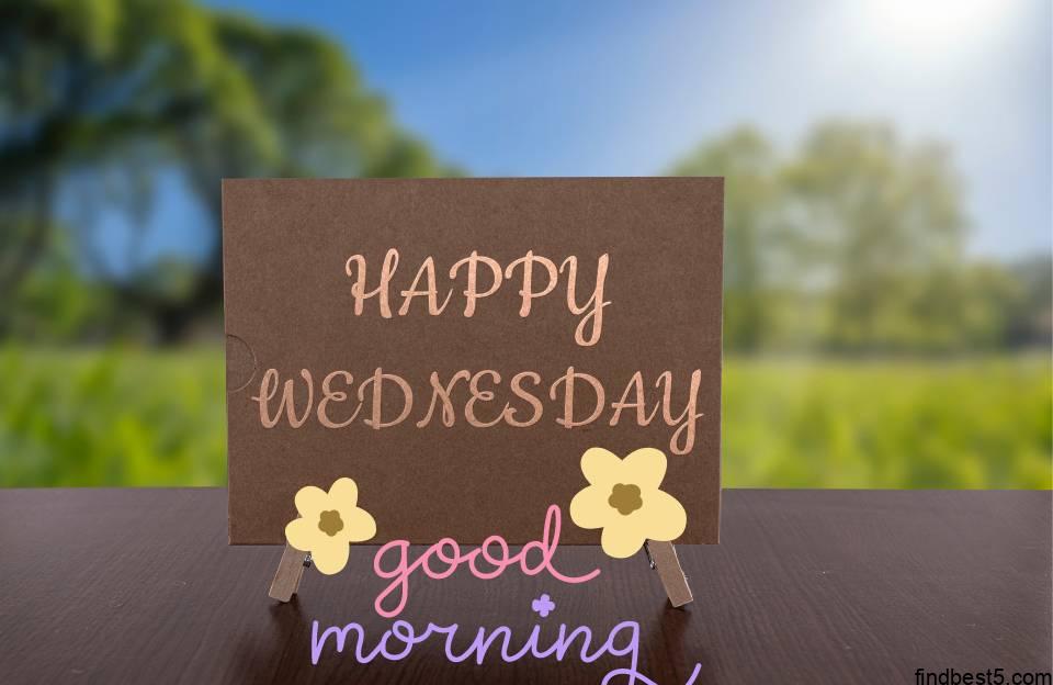 Good morning wednesday images with nature and sun in background
