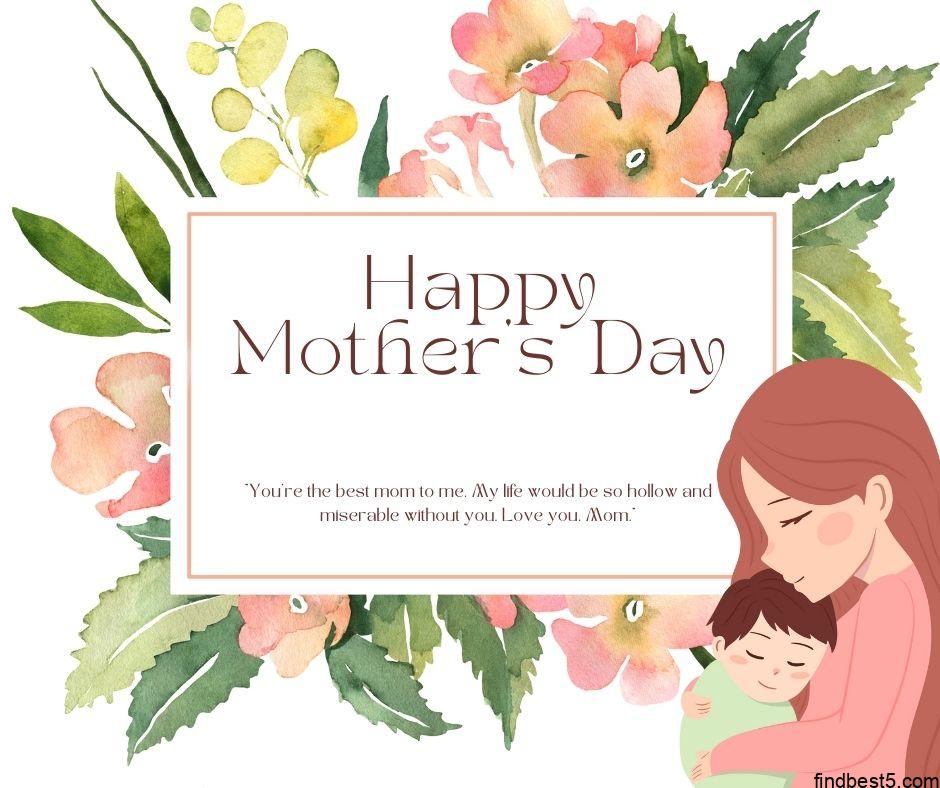 8 1 Mothers Day Images for Whatsapp free download happy mothers day images free download with mother and baby photo and pink flowers
