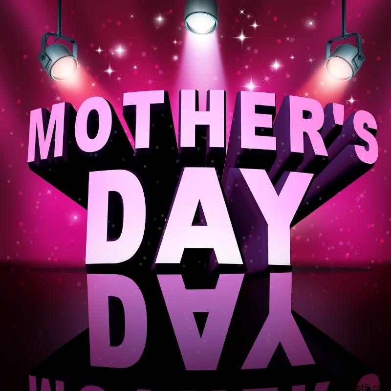 8 2 Happy Mothers Day Mom Wishes Happy mother's day wish with 3 lights and pink background